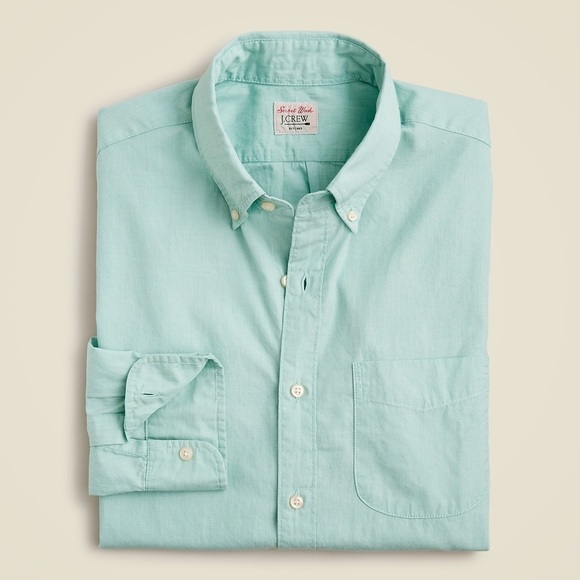 J Crew Secret Wash cotton poplin shirt BW439